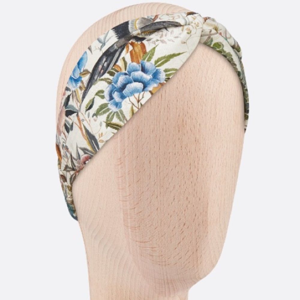 Dior Jardin d’Hiver Silk Headband - Picture 2 of 5